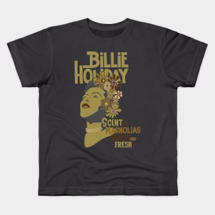 Billie's Blossoms: A Tribute to Jazz Icon Billie Holiday Kids T-Shirt